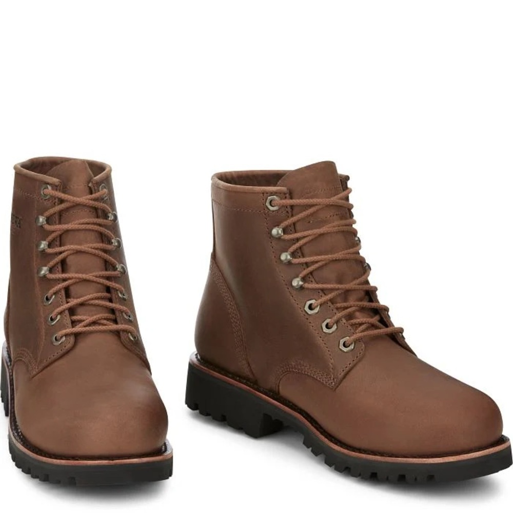 “NEW” Chippewa Bourbon Brown Premium Men’s Full Grain Steel Toe Boots 13EE